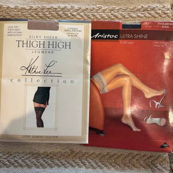 1 LOT of 5 pairs of Thigh Highs, multiple colors, - Picture 2 of 5